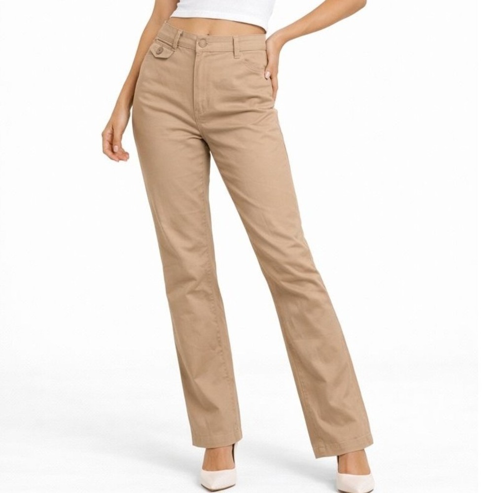J Crew City Fit Khaki Tan Bootcut Dress Pants Size 12 Tall